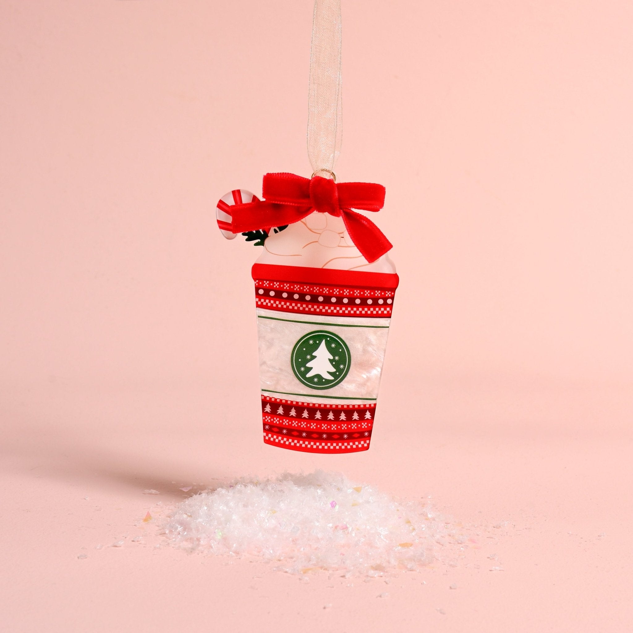 Holiday Acrylic Ornament | Peppermint Latte