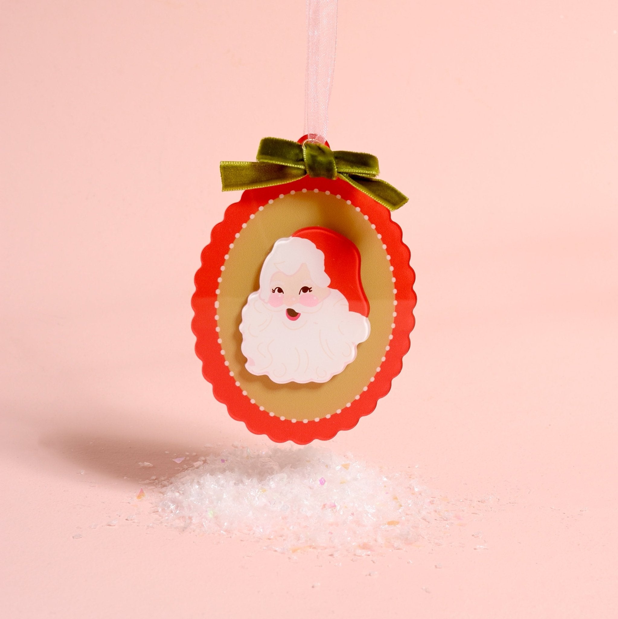 Holiday Acrylic Ornament | Retro Santa