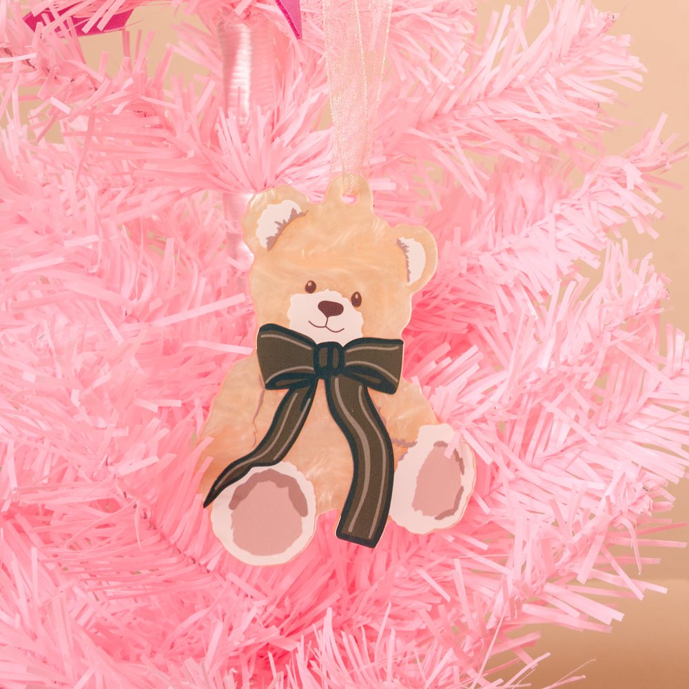 Holiday Acrylic Ornament | Teddy Bear Theo