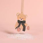 Holiday Acrylic Ornament | Teddy Bear Theo - Juli's Wearable Art