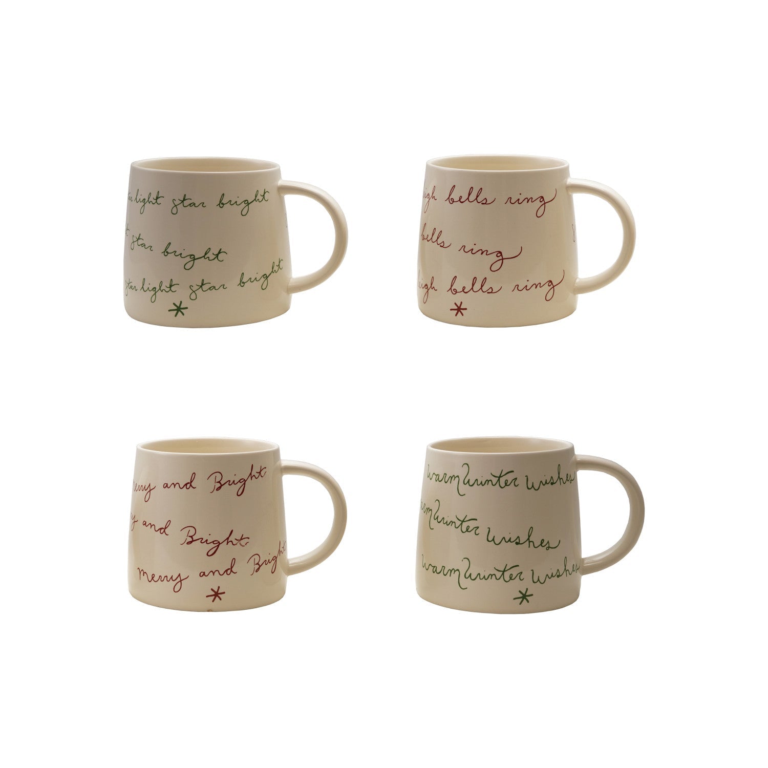 Holiday Saying Stoneware Mugs