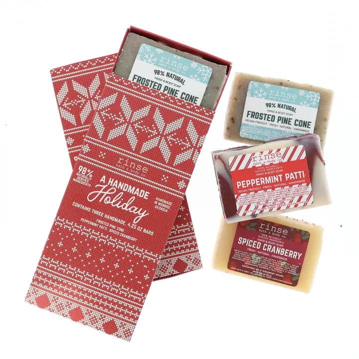 Holiday Soap - A Handmade Holiday (3 Bars) - Juli's Wearable Art