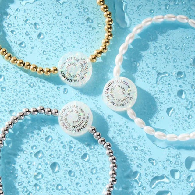 Holy Water Serenity Prayer Bracelets - Juli's Wearable Art