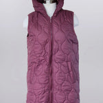 Hooded Quilted Long Vest | Fig - Juli's Wearable Art