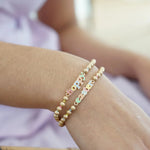 Hoppy Easter Pastel Ball Bead Stretch Bracelet Set of 2 - Juli's Wearable Art