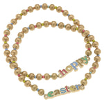 Hoppy Easter Pastel Ball Bead Stretch Bracelet Set of 2 - Juli's Wearable Art