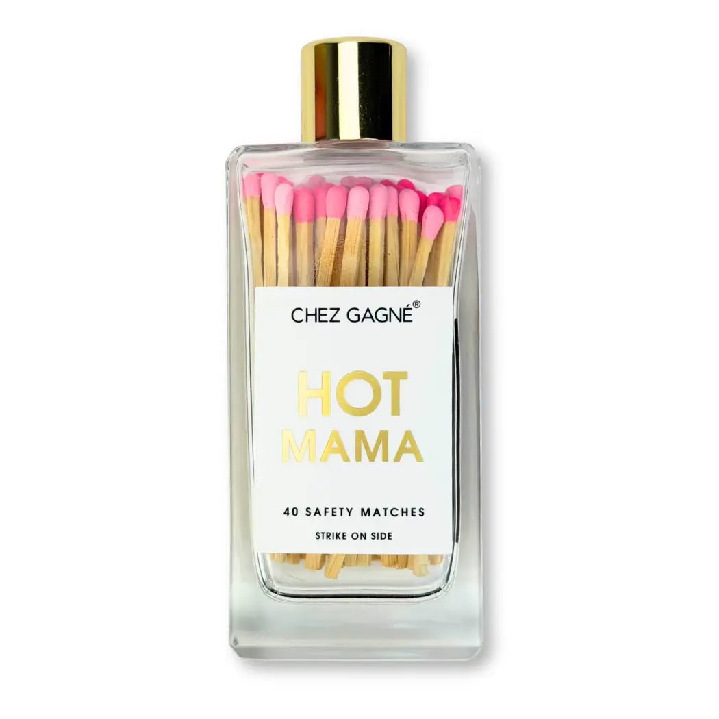 Hot Mama | Pink Matches in Glass Bottle