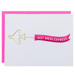 Hot Mess Express Airplane | Paper Clip Letterpress Card - Juli's Wearable Art
