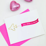 Hot Mess Express Airplane | Paper Clip Letterpress Card - Juli's Wearable Art