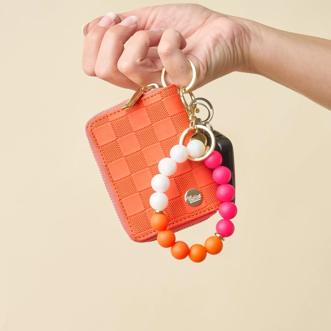 Hands-Free Silicone Beaded Key Chain Wristlet - Howdy Honey