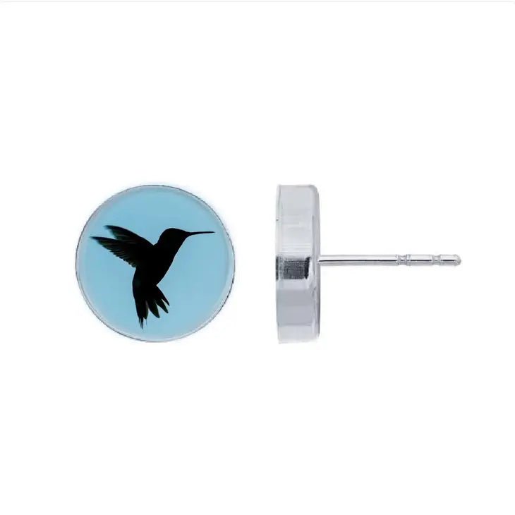 Hummingbird Post Earrings - Juli's Wearable Art