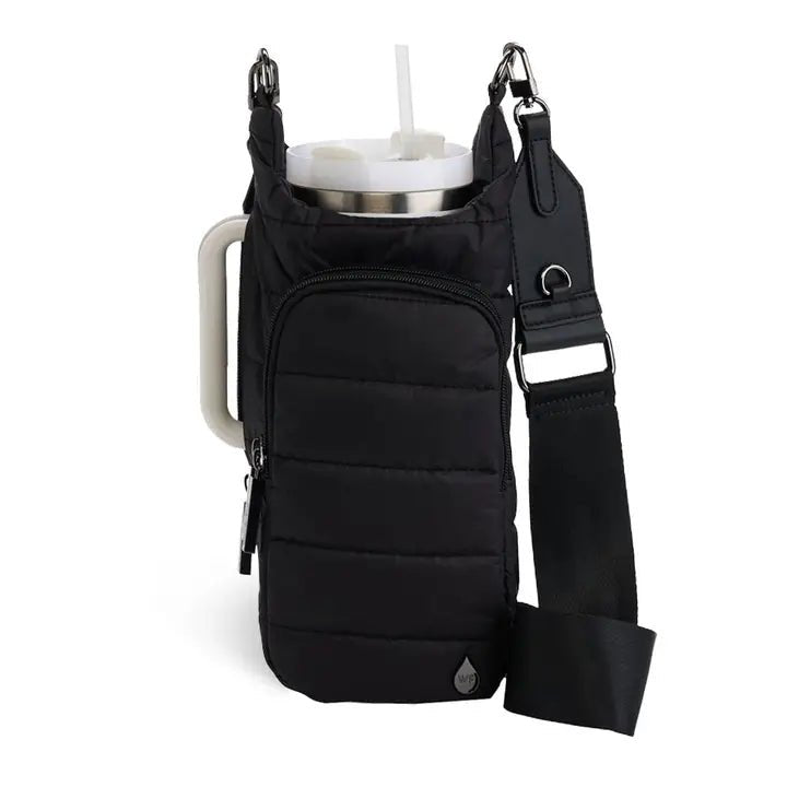 Hydrobag® Handle™ - Black Matte with Vegan Leather Trimmed Strap - Juli's Wearable Art