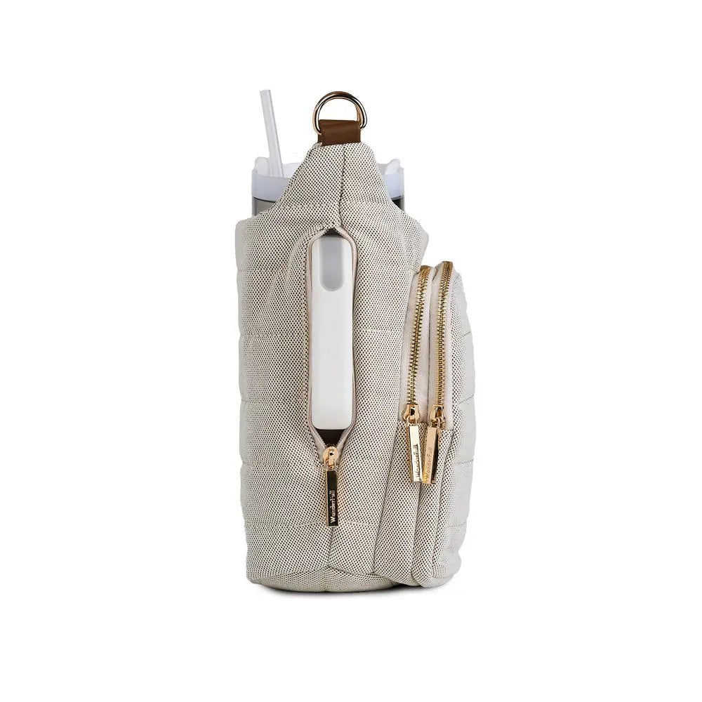 Hydrobag® Handle Dark Oatmeal Canvas with Canvas Vegan Leather - Juli's Wearable Art