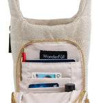 Hydrobag® Handle Dark Oatmeal Canvas with Canvas Vegan Leather - Juli's Wearable Art