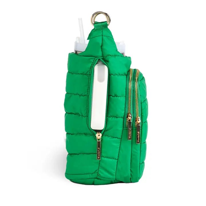 Hydrobag® Handle™ - Kelly Green with Green & White Patterned Strap - Juli's Wearable Art