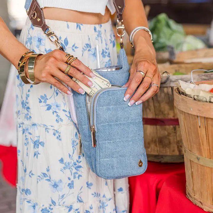 Hydrobag® Handle™ - Light Denim with Gold Hardware - Juli's Wearable Art