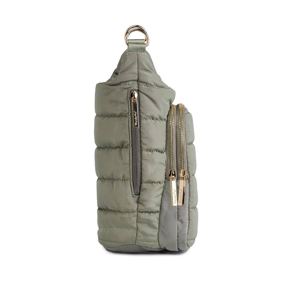 HydroBag® HANDLE™ Sage Green with Solid Vegan Leather Trim - Juli's Wearable Art