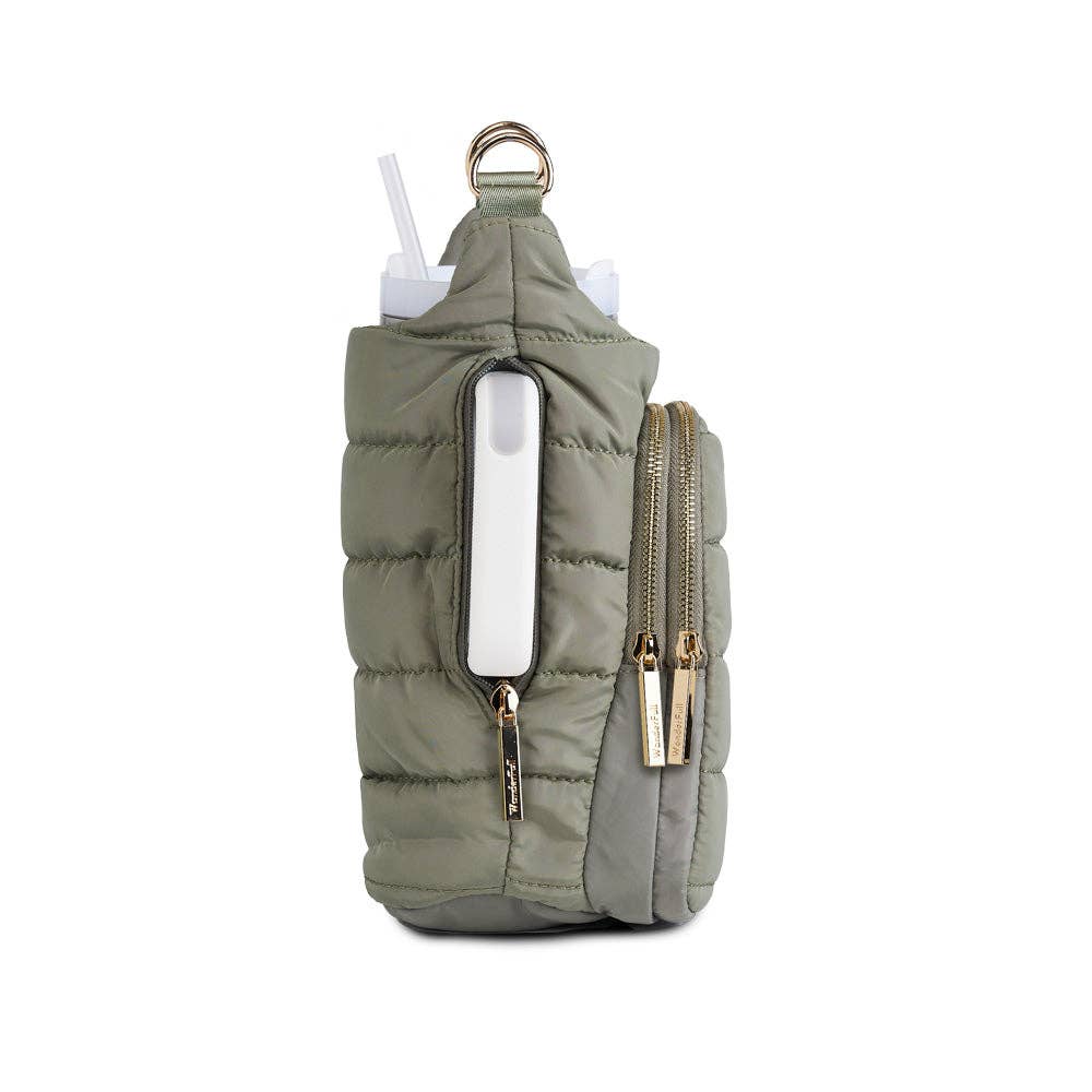 HydroBag® HANDLE™ Sage Green with Solid Vegan Leather Trim - Juli's Wearable Art
