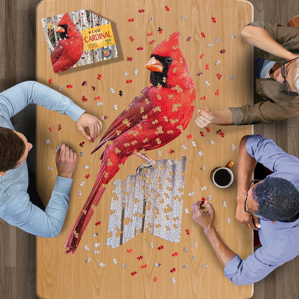 I Am Cardinal 1000 - Piece Puzzle – Bird - Shaped, Eco - Friendly - Juli's Wearable Art