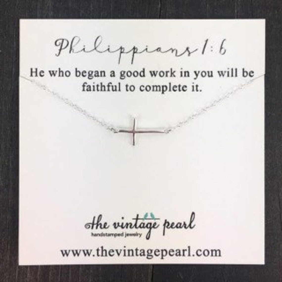 The Vintage Pearl -He is Faithful to Complete It Necklace (Phil 1:6)