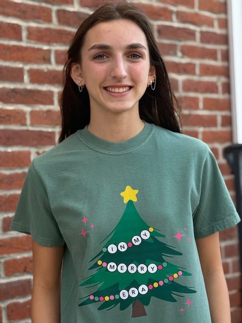“In My Merry Era” Garland Christmas Tree T-Shirt - Juli's Wearable Art