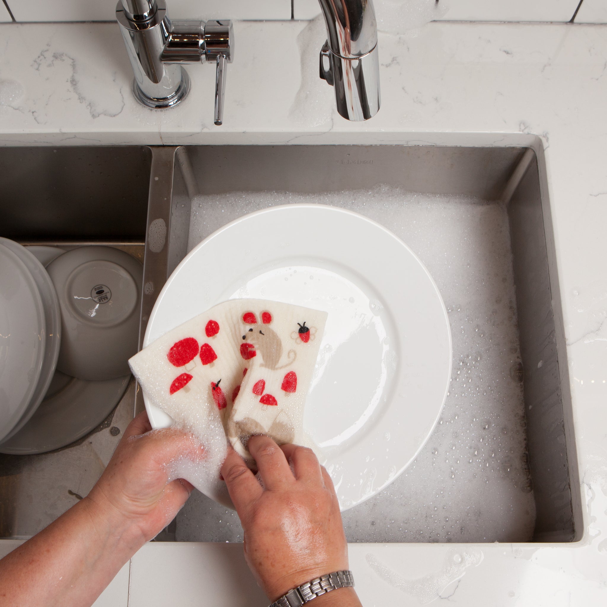 Toadstool Time Swedish Sponge Cloth