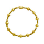 ISLA 24/7 Stretch Bracelet | 3+6mm Plain Bead Combo | Gold - Juli's Wearable Art