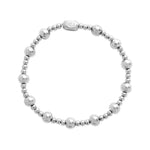 ISLA 24/7 Stretch Bracelet | 3+6mm Plain Bead Combo | Steel - Juli's Wearable Art