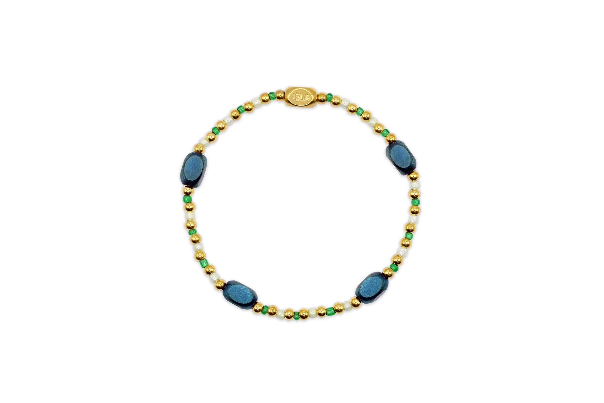 ISLA 24/7 Stretch Bracelet | “All Around” | Jungle Green - Juli's Wearable Art