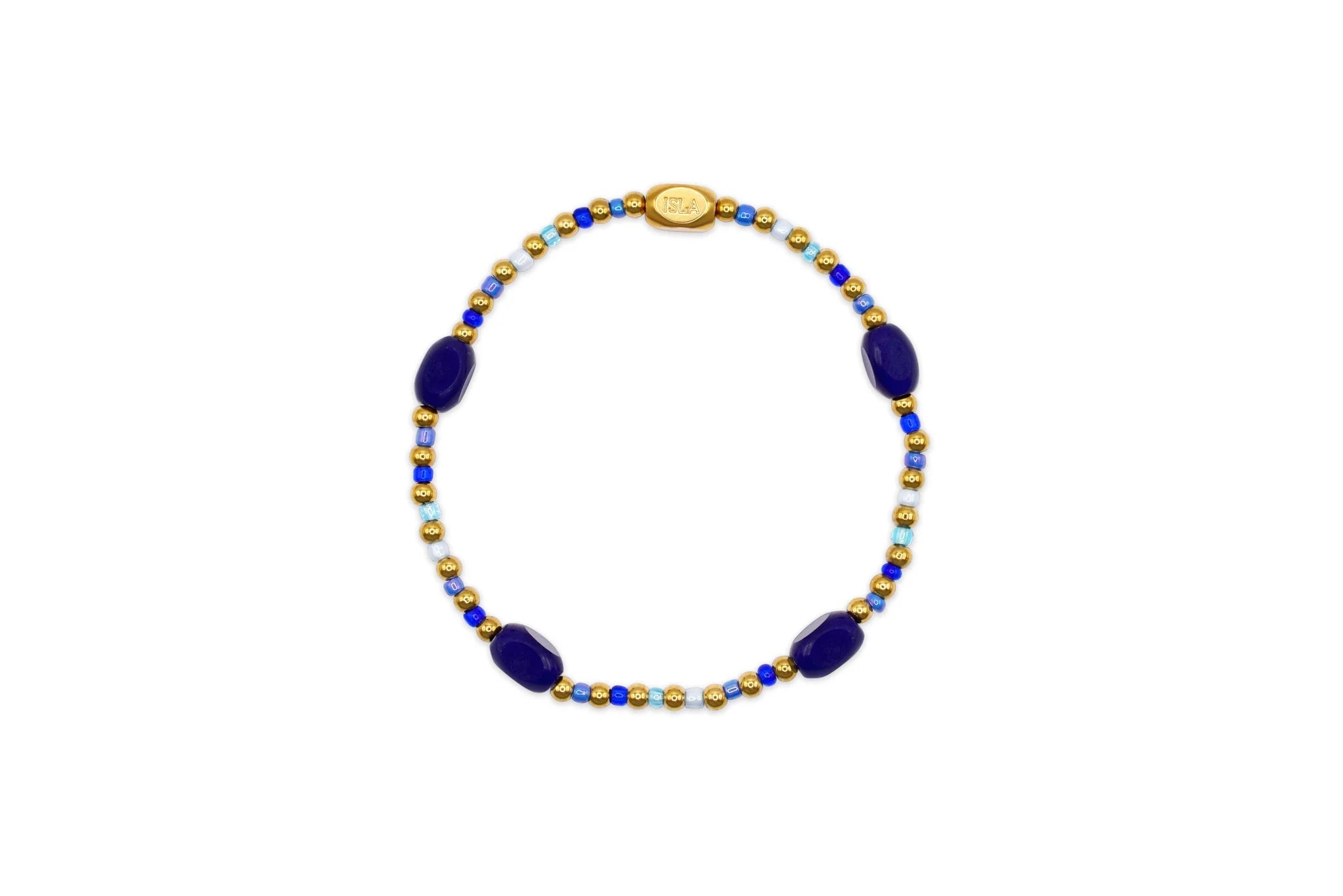 ISLA 24/7 Stretch Bracelet | “All Around” | Mediterranean Cobalt - Juli's Wearable Art