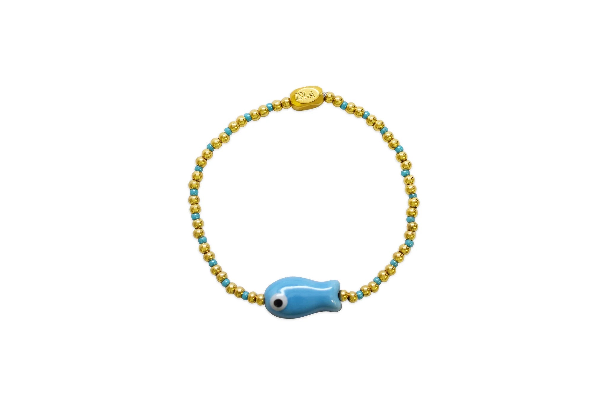 ISLA 24/7 Stretch Bracelet | Aqua Azure | Lucky Fish - Juli's Wearable Art