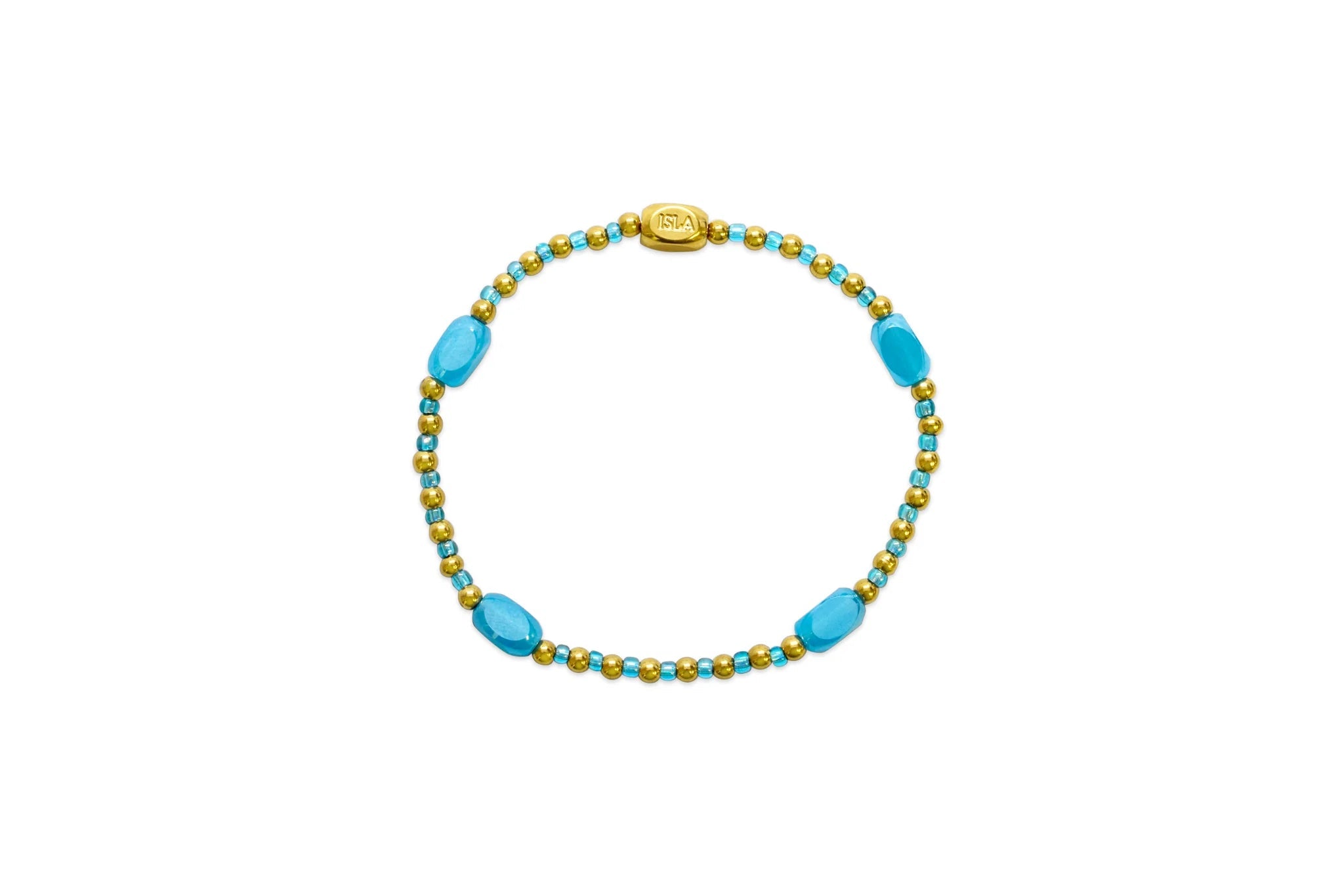 ISLA 24/7 Stretch Bracelet | " Here, There & Everywhere" | Aqua Azure - Juli's Wearable Art