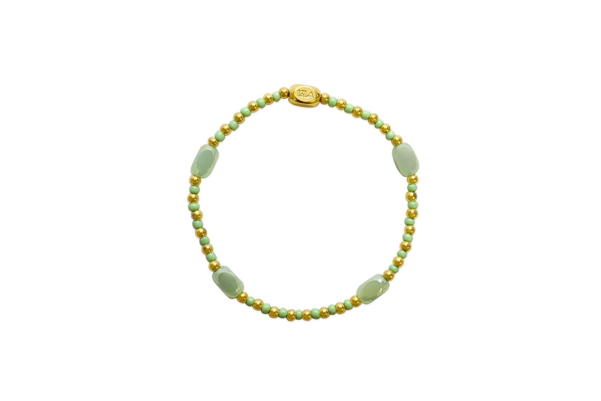 ISLA 24/7 Stretch Bracelet | " Here, There & Everywhere" | Minty - Juli's Wearable Art