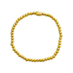 ISLA 24/7 Stretch Bracelet | Plain Ball 4mm | Gold - Juli's Wearable Art