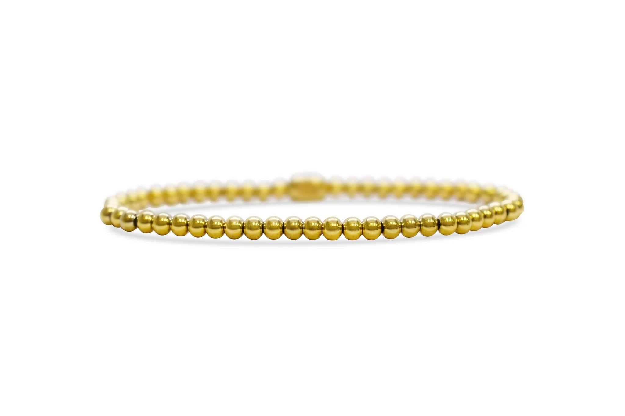 ISLA 24/7 Stretch Bracelet | Plain Ball 4mm | Gold - Juli's Wearable Art