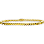 ISLA 24/7 Stretch Bracelet | Plain Ball 4mm | Gold - Juli's Wearable Art