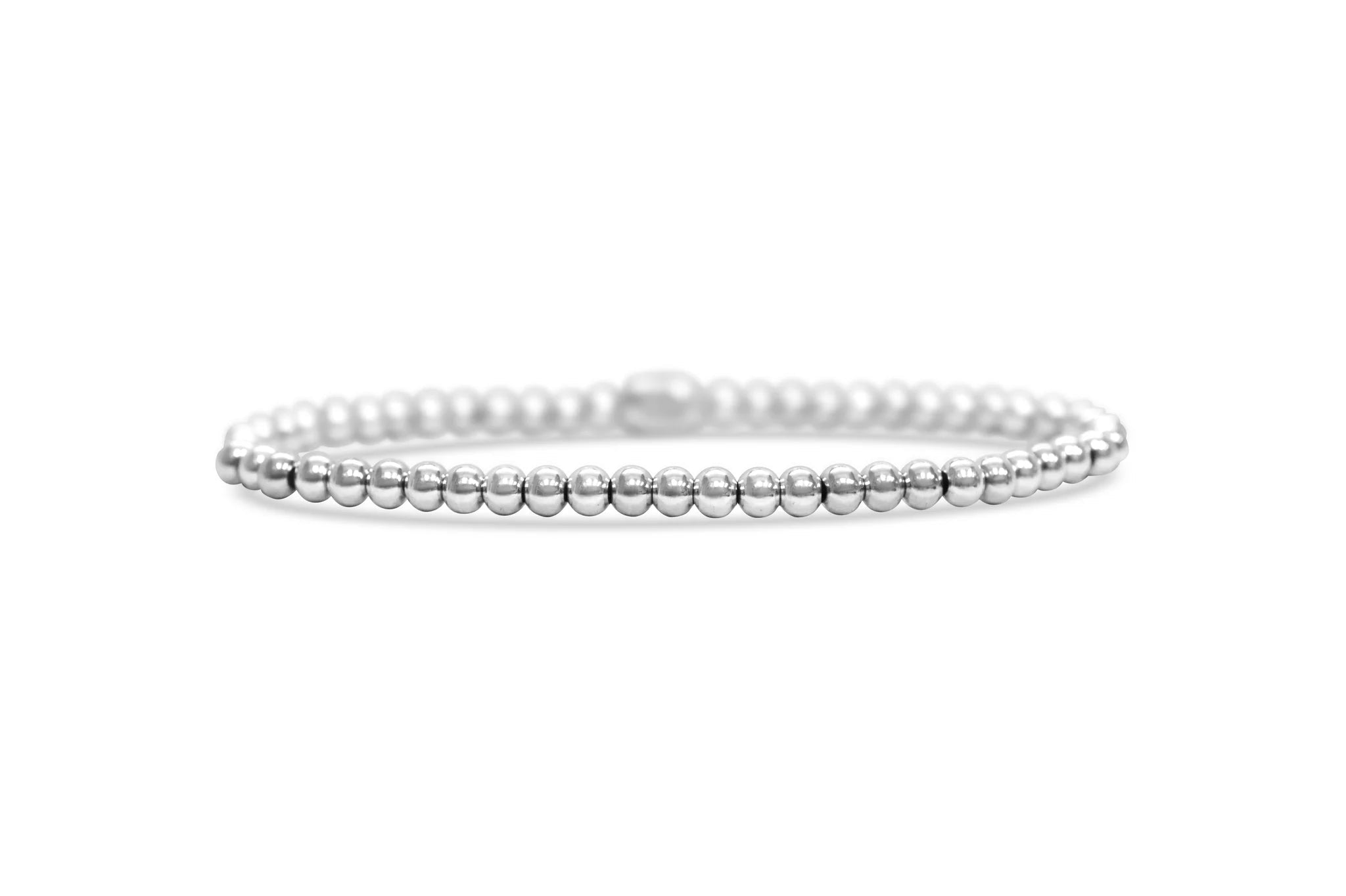 ISLA 24/7 Stretch Bracelet | Plain Ball 4mm | Steel - Juli's Wearable Art