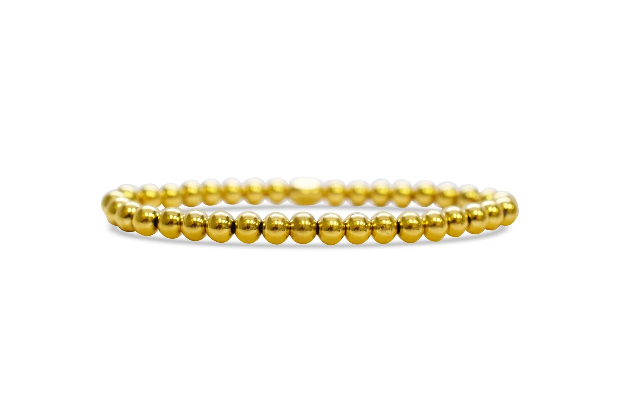 ISLA 24/7 Stretch Bracelet | Plain Ball 6mm | Gold - Juli's Wearable Art