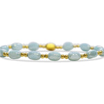 ISLA 24/7 Stretch Bracelet | Pop of Color “All In” | Gold Blue Sky - Juli's Wearable Art
