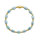 ISLA 24/7 Stretch Bracelet | Pop of Color “All In” | Gold Blue Sky - Juli's Wearable Art