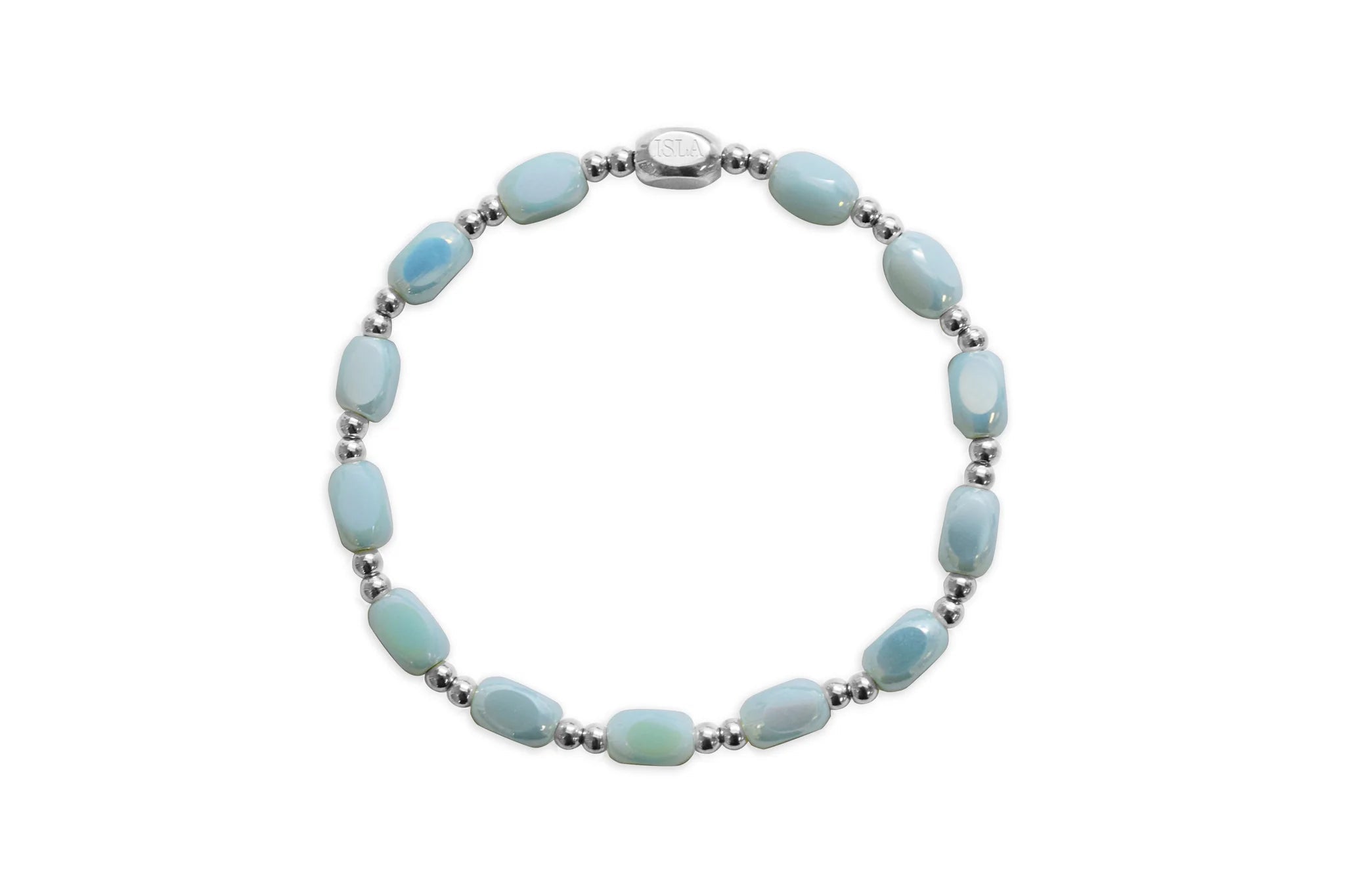 ISLA 24/7 Stretch Bracelet | Pop of Color “All In” | Steel Blue Sky - Juli's Wearable Art