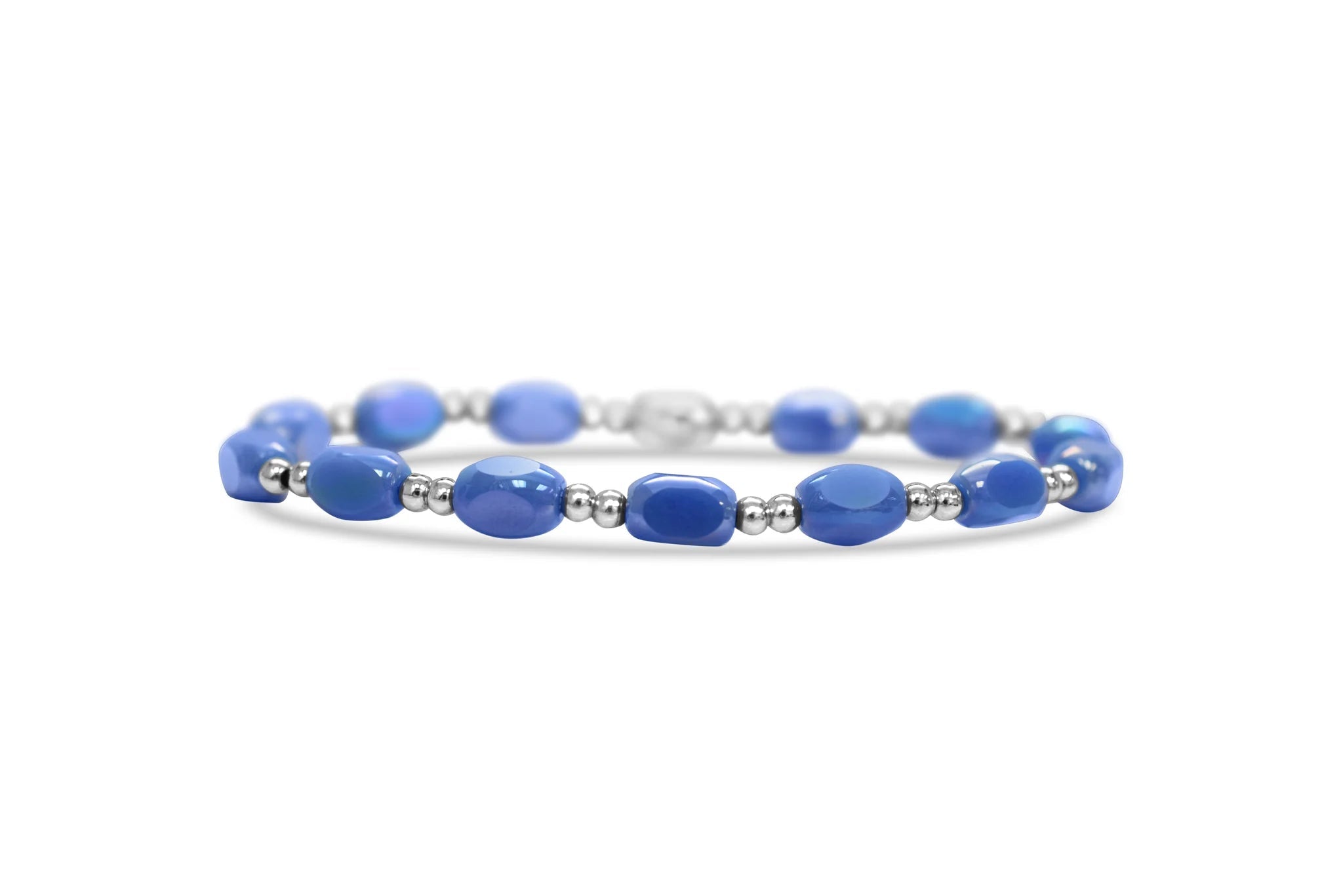 ISLA 24/7 Stretch Bracelet | Pop of Color “All In” | Steel Periwinkle Water - Juli's Wearable Art
