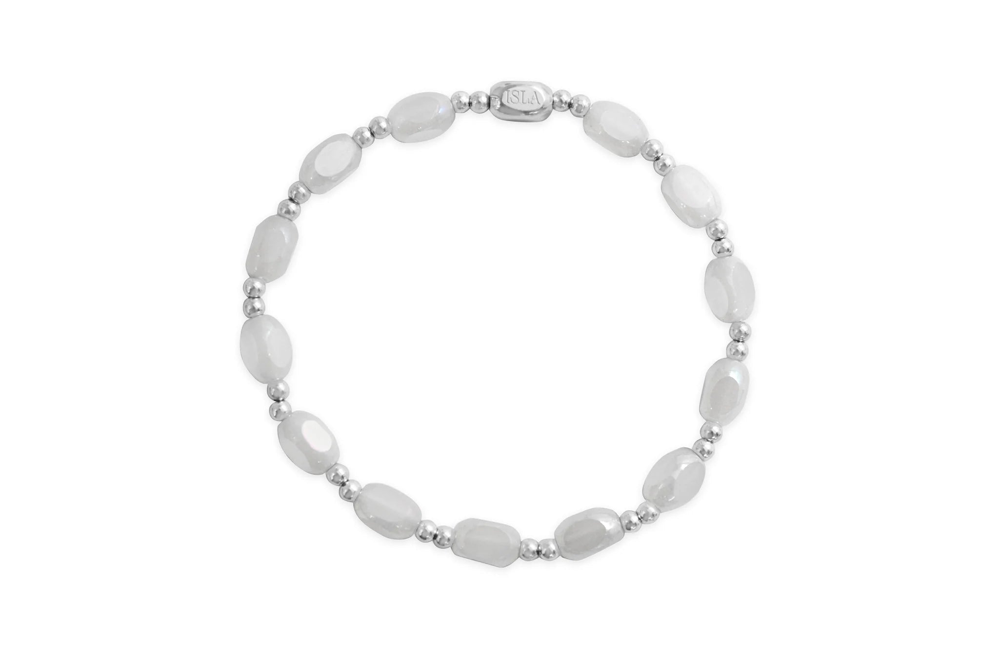 ISLA 24/7 Stretch Bracelet | Pop of Color “All In” | Steel White Cap - Juli's Wearable Art