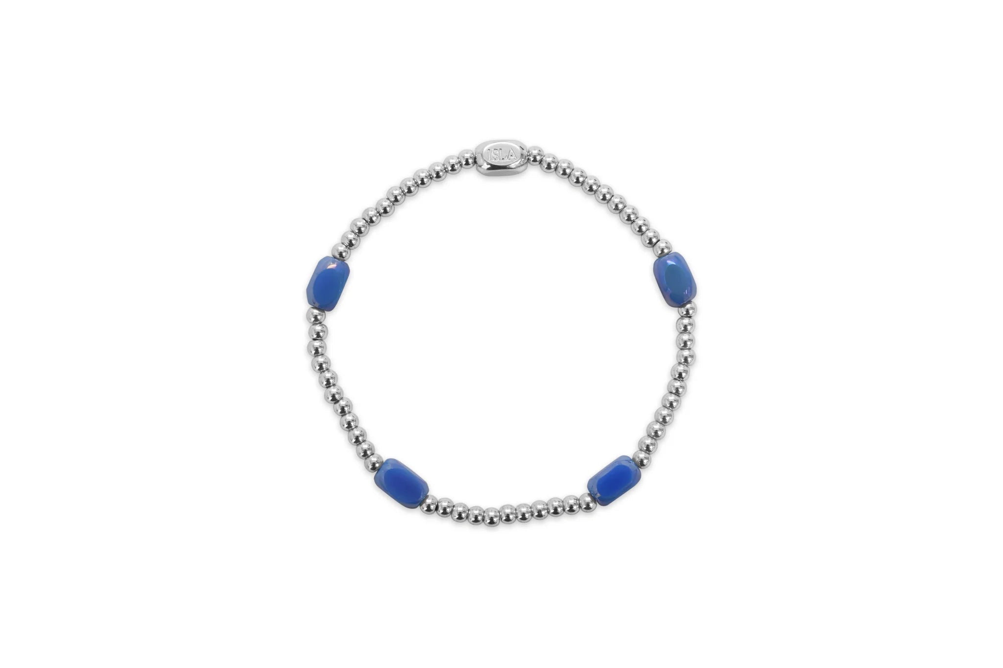 ISLA 24/7 Stretch Bracelet | Pop of Color “Here and There” | Steel Periwinkle Water - Juli's Wearable Art