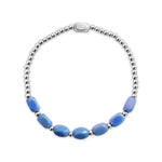 ISLA 24/7 Stretch Bracelet | Pop of Color “Meet me Halfway” | Steel Periwinkle - Juli's Wearable Art