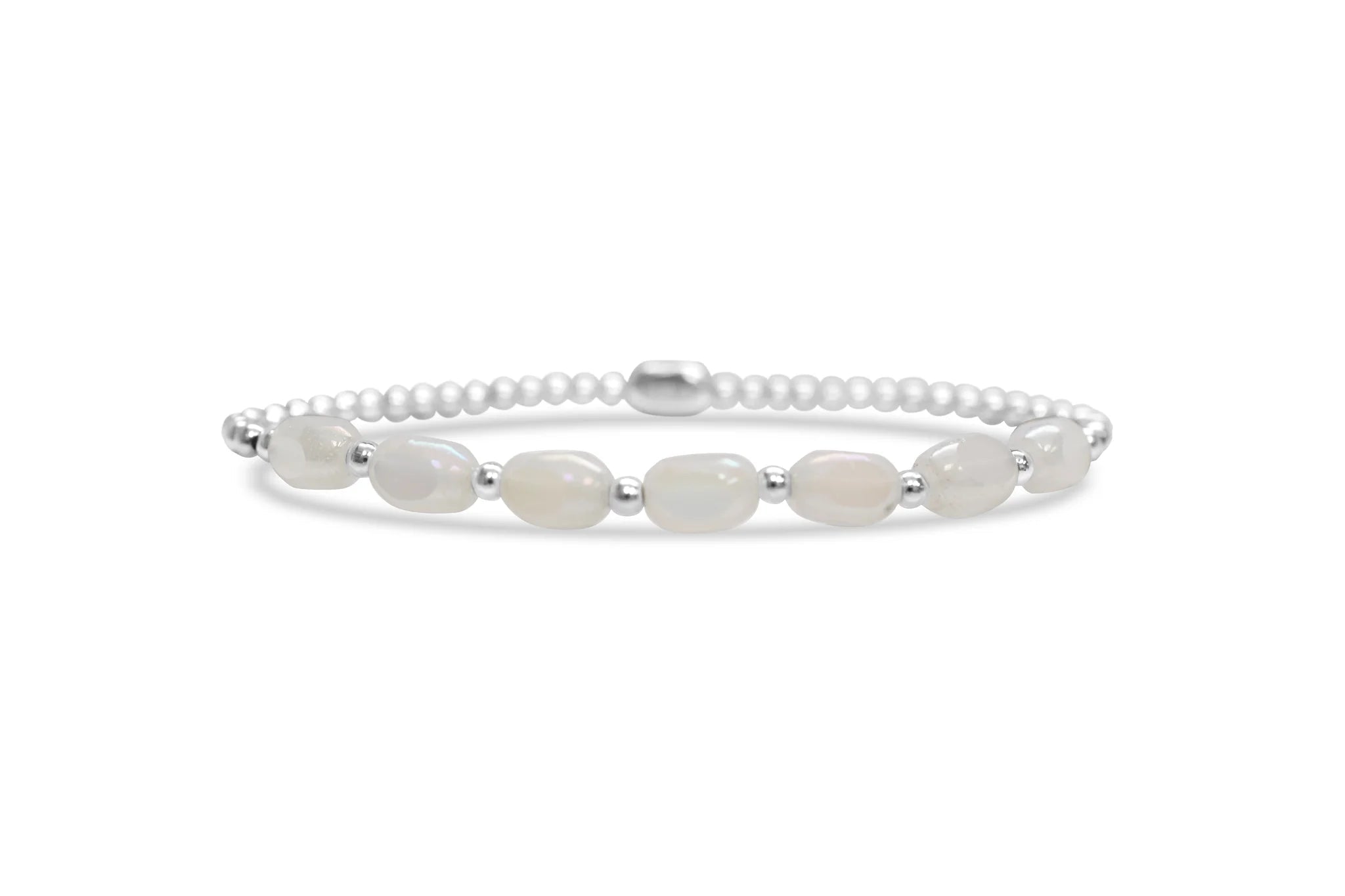ISLA 24/7 Stretch Bracelet | Pop of Color “Meet me Halfway” | Steel White Cap - Juli's Wearable Art