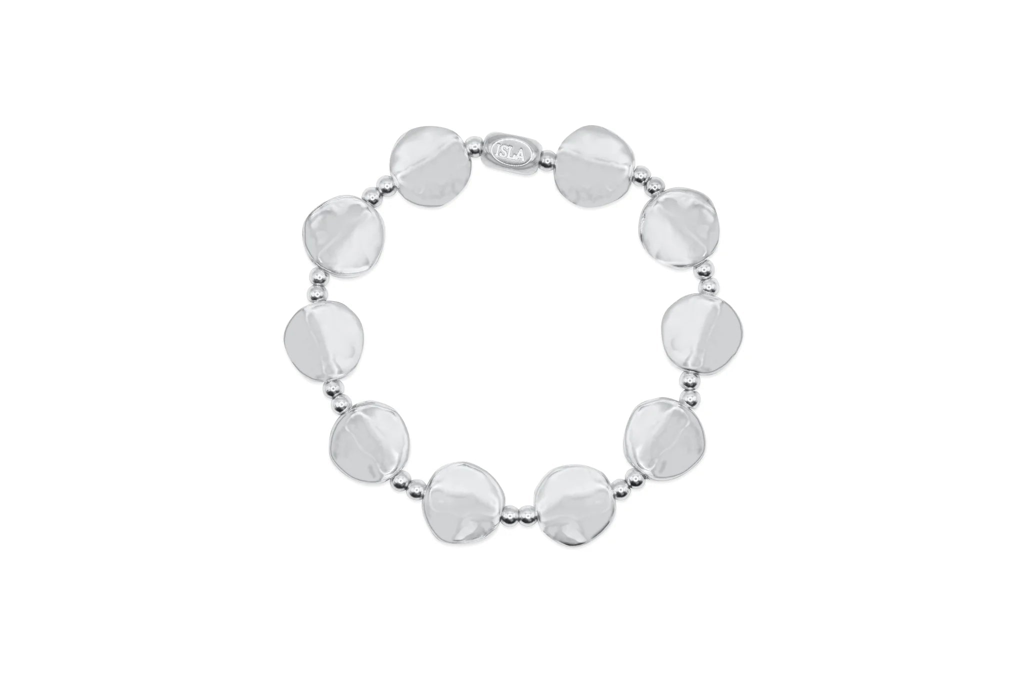 ISLA "All In" Hammered Stretch Bracelet | Steel - Juli's Wearable Art