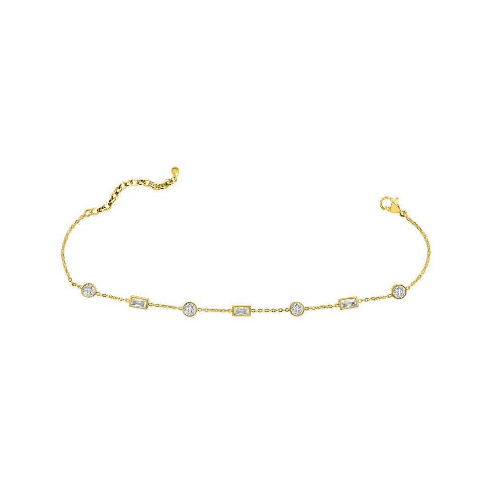 ISLA Anacapri Anklet | Clear | Gold