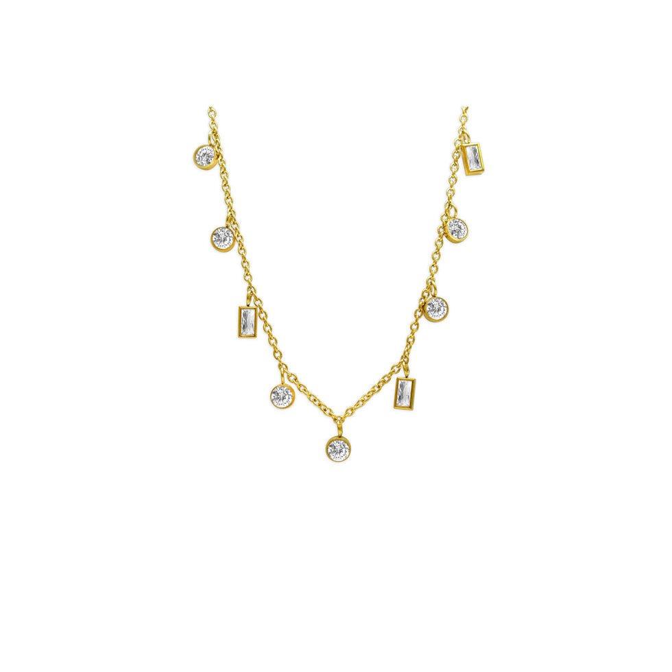 ISLA Anacapri Necklace | Gold | Clear - Juli's Wearable Art
