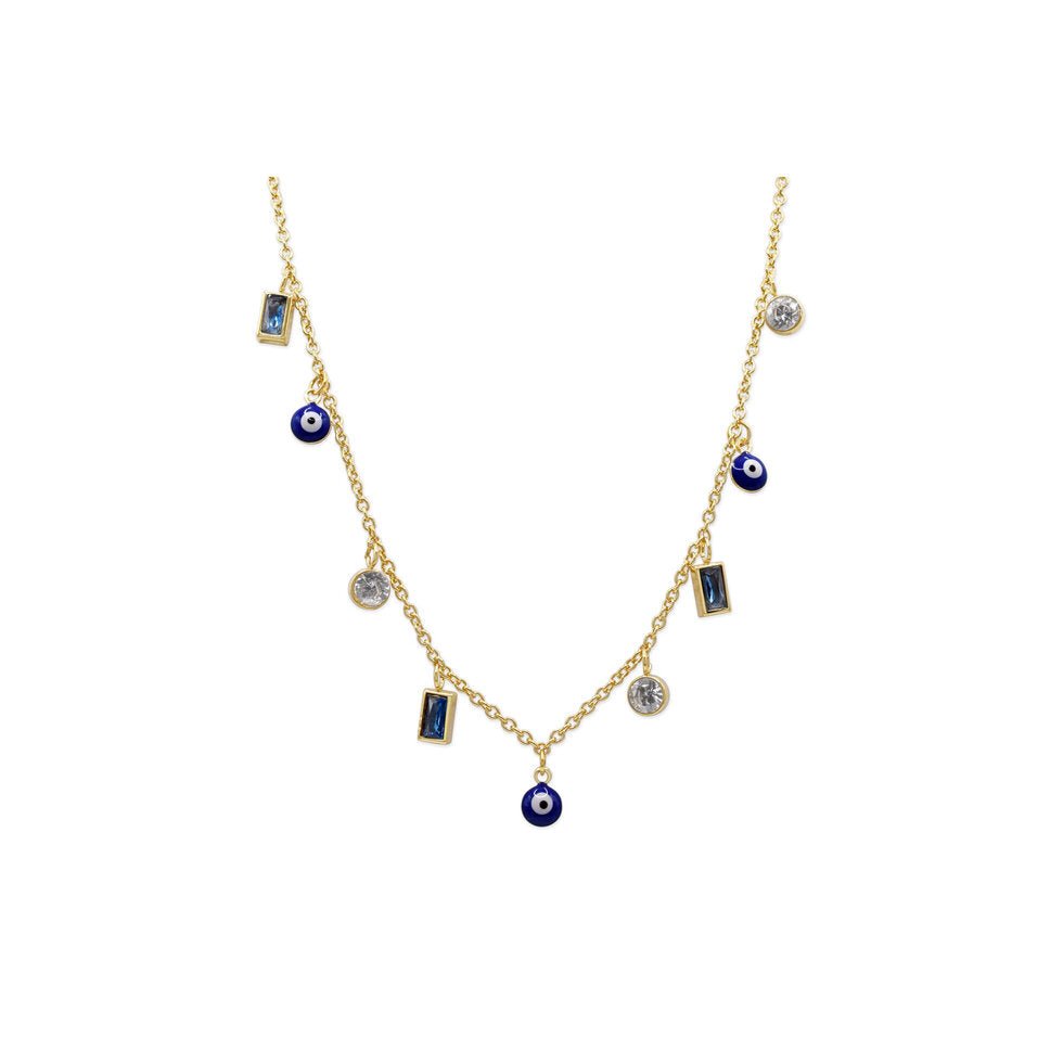 ISLA Anacapri Necklace | Gold | Sapphire Eye - Juli's Wearable Art